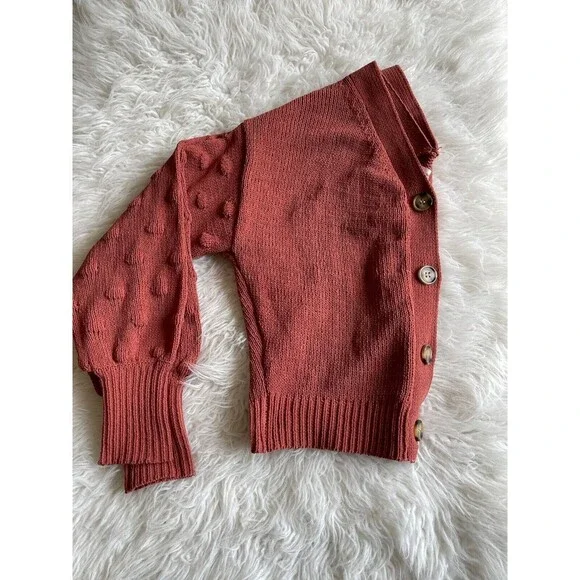 Moon and Madison Women’s Size XS Rust Cropped Sweater FLAW - Picture 3 of 8